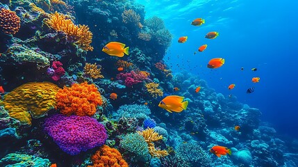 Naklejka premium A tranquil forest lake surrounded by misty woods, with sunlight filtering through the fog.