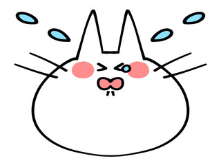 顔のみにゃんこのアイコンイラスト素材