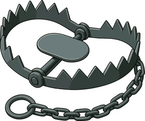 トラバサミの罠のイラスト