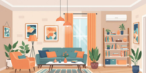 Modern Cozy Living Room Interior