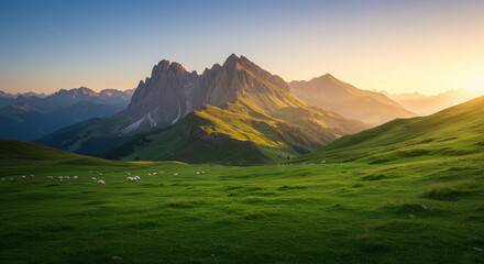 sunrise over the mountains