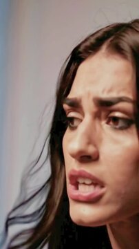 4K UHD Video of a Woman Screaming at the Camera 