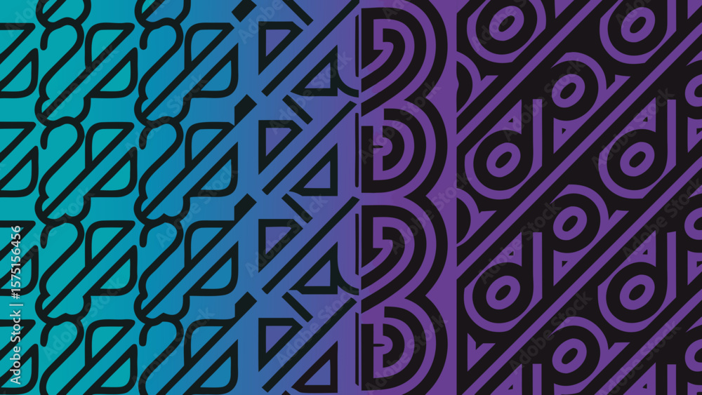Poster abstract graphic pattern featuring geometric shapes and gradient backgrounds for design purposes