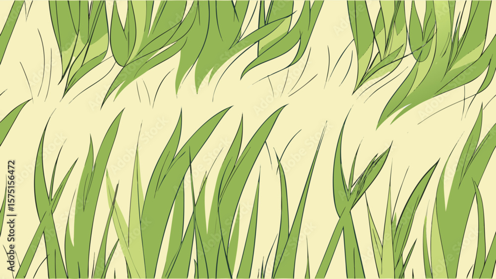 Aufkleber abstract green grass vector illustration with transparency suitable for various design projects