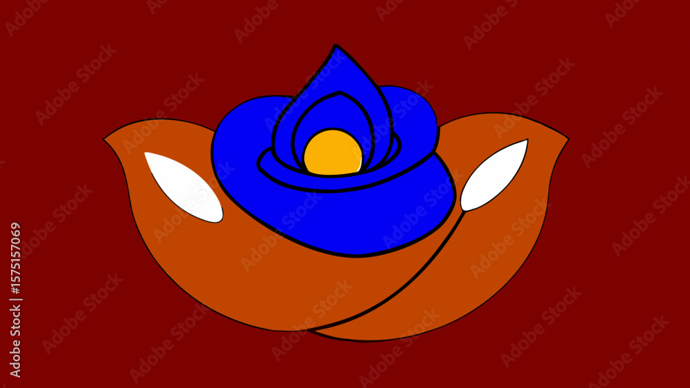 Aufkleber elegant floating rose and petal vector design on a white background in abstract composition