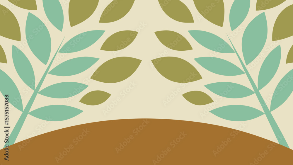 Poster elegant floral arrangement with soft colors and unique leaf design with transparent background