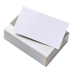 Blank white business card mockup for creative startup or sme. Simple template for professional branding identity
