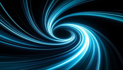 Abstract Swirl Light Streaks Tunnel of Energy Background Illustration