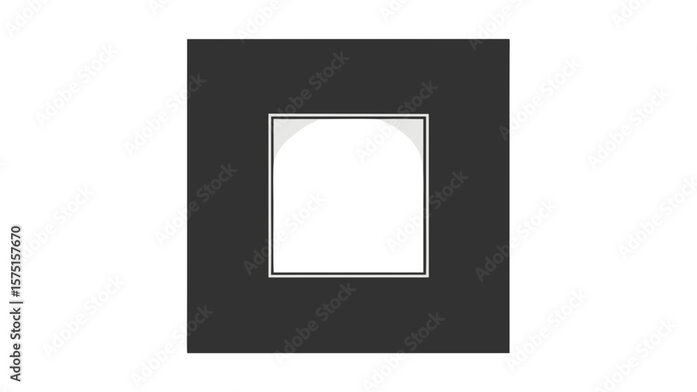 Aufkleber minimalist modern frame with transparency for design and creative projects