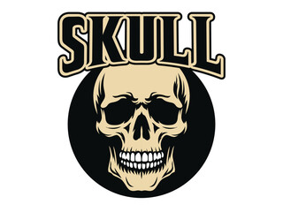 skull and bones illustration, for logo and t-shirt image and tattoo