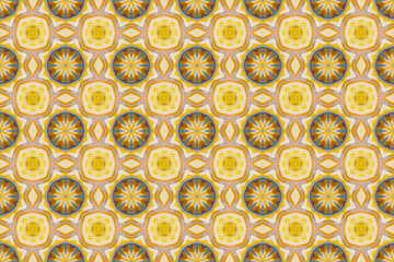 Seamless Background Graphic Fabric Tile Shape Fashion Perspective Geometric Visual Textile Interior Endless Luxury Digital Wallpaper Template Symmetric Cloth Art Texture Design Decoration Pattern.