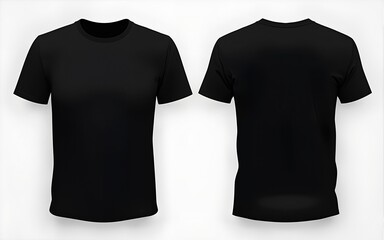 blank t shirt template. black t-shirt vector. High quality