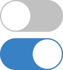 シンプルなトグルボタン、WebやアプリのONとOFFのスイッチ