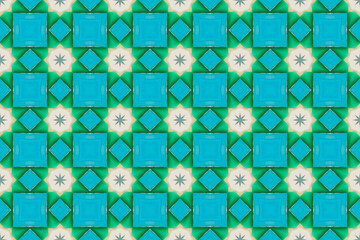 Seamless Background Graphic Fabric Tile Shape Fashion Perspective Geometric Visual Textile Interior Endless Luxury Digital Wallpaper Template Symmetric Cloth Art Texture Design Decoration Pattern.