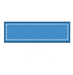 Blue Rectangle SVG with Stitch Style Border