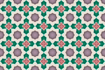 Seamless Background Graphic Fabric Tile Shape Fashion Perspective Geometric Visual Textile Interior Endless Luxury Digital Wallpaper Template Symmetric Cloth Art Texture Design Decoration Pattern.