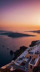 sunset in santorini