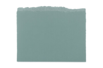 Torn green paper fragment revealing ragged edges, transparency offering versatile graphic design element