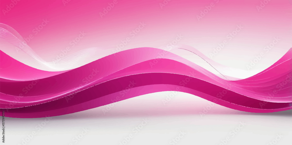 Aufkleber abstract pink wave design with flowing curves and colourful digital texture background