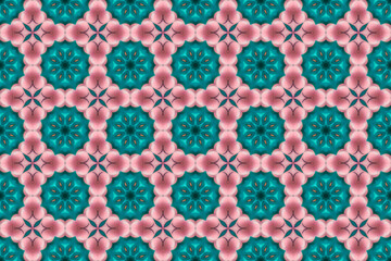 Seamless Visual Interior Decoration Texture Fashion Tile Symmetric Digital Shape Graphic Background Cloth Wallpaper Perspective Endless Luxury Geometric Textile Template Fabric Art Design Pattern.