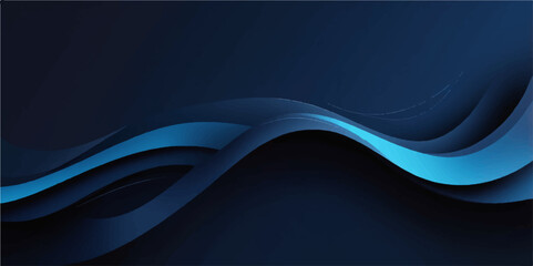 Obraz premium Abstract blue wave design with smooth flowing curves and light textured background