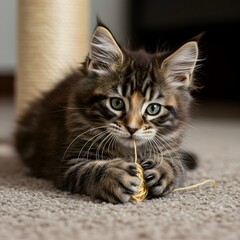 Obraz premium Lovely and cute baby kitten