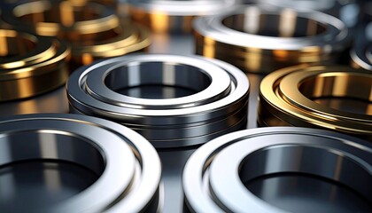 Close-up of metallic bearings (1)
