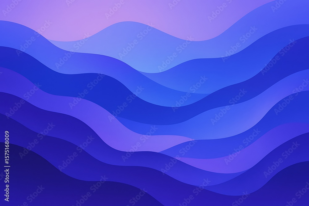 Aufkleber abstract blue and lavender waves create a calming and visually appealing background design element.