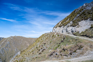 Hiking on Isthmus Peak, New Zealand