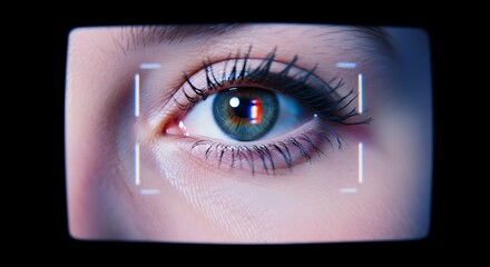 Captivating Eye Surveillance Detailed Close-Up with Modern Technology Visuals for Enhanced Security and Focus.