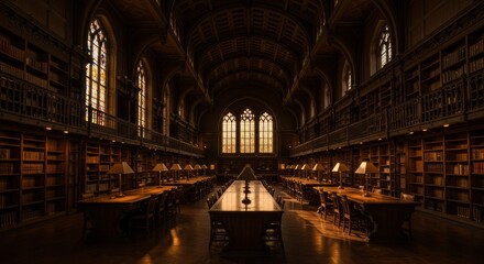 Fototapeta premium Grand historical library interior