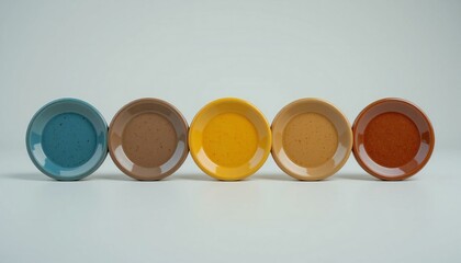 A Row of Ceramic Disks.