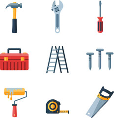 Essential DIY Tools and Equipment Icons A Comprehensive Guide for Home Repairs and Projects