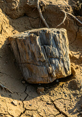 Earthbound Rings Fossil Wood in Excavation