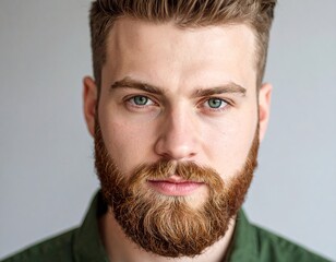 Fototapeta premium Close-up portrait of a man with a beard