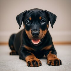 Obraz premium Lovely and cute baby puppy