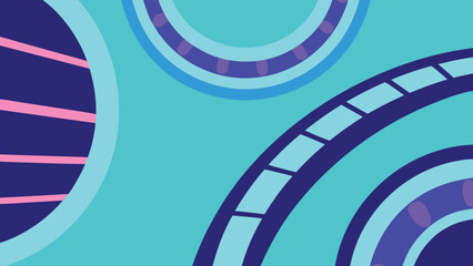 Colorful abstract geometric shapes in modern design with flat vivid coloration