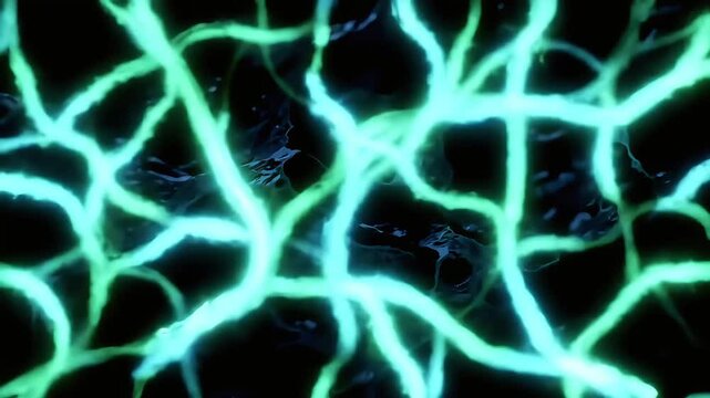 Digital Light Veins Flowing Abstract Tech Circulation