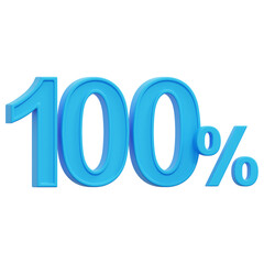 100 Percent 3D Icon