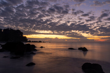 Sunrise at Teluk Cempedak which is located in Kuantan, Malaysia