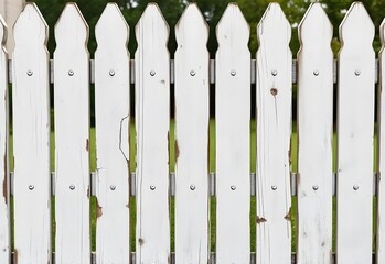 Fototapeta premium white picket fence