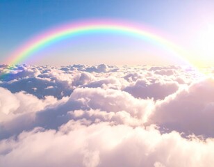 Fototapeta premium Colorful cloudscape with a rainbow