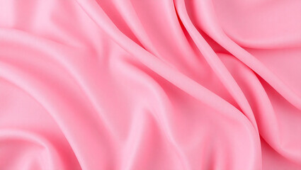 Soft Pink Fabric Background With Elegant Drapes and Smooth Satin Texture