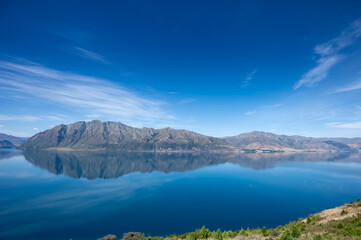 View from Lake Hawea Lookout in Summer