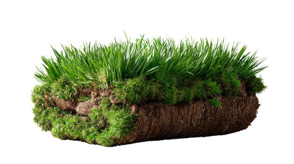The Emerald Patch: A close-up view of a lush section of vibrant green grass, revealing intricate details of blades. perfect for illustrating the beauty and freshness of nature.