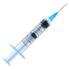 Fototapeta premium 3D syringe icon isolated on transparent background. PNG