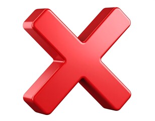 Obraz premium Red 3D cross symbol