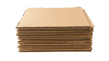 Shipping Cardboard Stack PNG Format – Transparent Background Image of Packaging Boxes for Commercial, Logistic, or Storage Use
