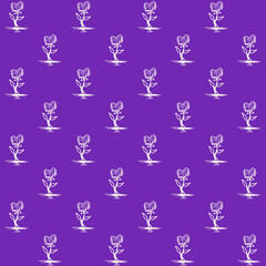 Hand Drawn Book Plant Vector Seamless Pattern