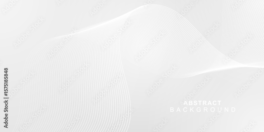 Poster abstract white background with flowing line curves and smooth waves. great for presentations, websit